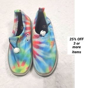 Tie Dye Water Shoes Beach Pool Cruise Wear Tropical Island Resort Nautical Coast